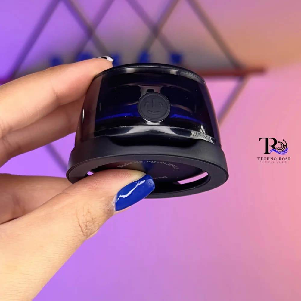 مینی اسپیکر بلوتوثی مگنتی پورودو PD-STMS3W-BK با نورپردازی RGB — تصویر ۶