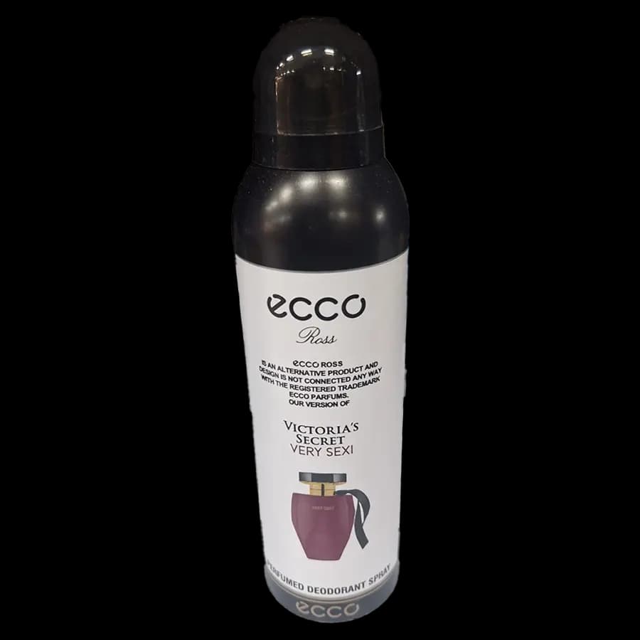 اسپری خوشبوکننده بدن زنانه اکو (Ecco) رایحه بر اساس عطر فوقالعاده محبوب و فریبنده Very Sexy از برند (Victoria’s Secret) 200 میل