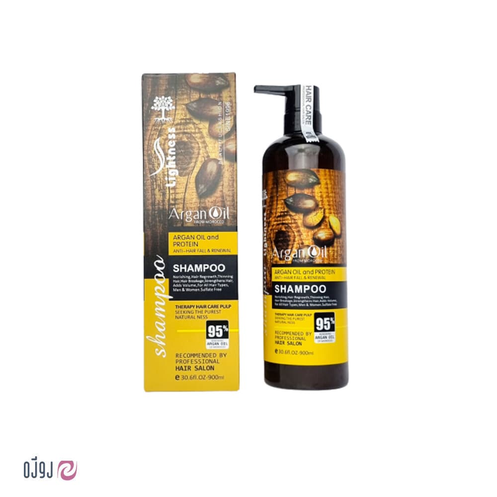 شامپو فاقد سولفات روغن آرگان و پروتئین لایتنس 900ml
