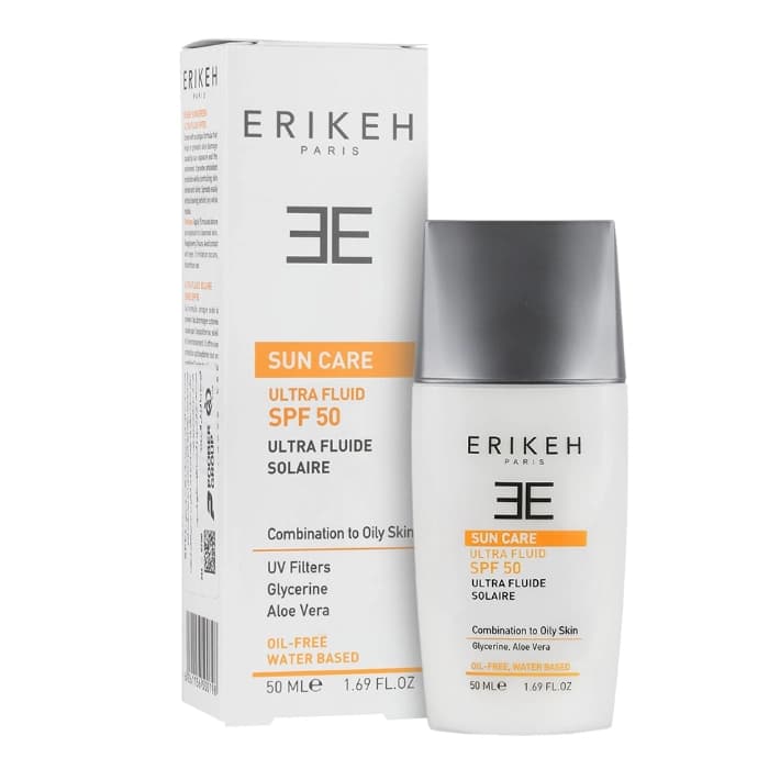 فلویید ضد آفتاب بدون رنگ آلوئه ورا اریکه SPF 50 مدل اولترا مناسب برای پوست های چرب حجم 50 میلیلیتر