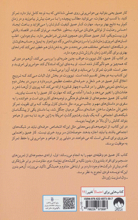 کار عمیق (اصول رسیدن به موفقیت در دنیایی پر آشوب) — تصویر ۲
