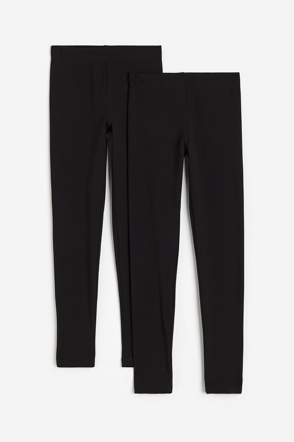 ساپورت اچ اند ام دخترانه پنبه ای مشکی راسته ساپورت فاق بلند Slim/اسلیم فیت کژوال/روزمره | H&M 1194968 BD