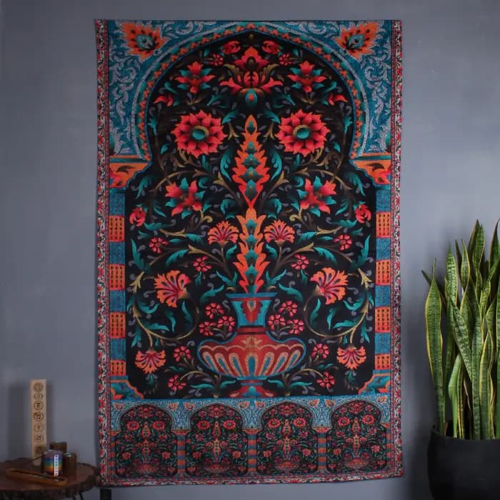 بکدراپ مخمل طرح سنتی کد 4044