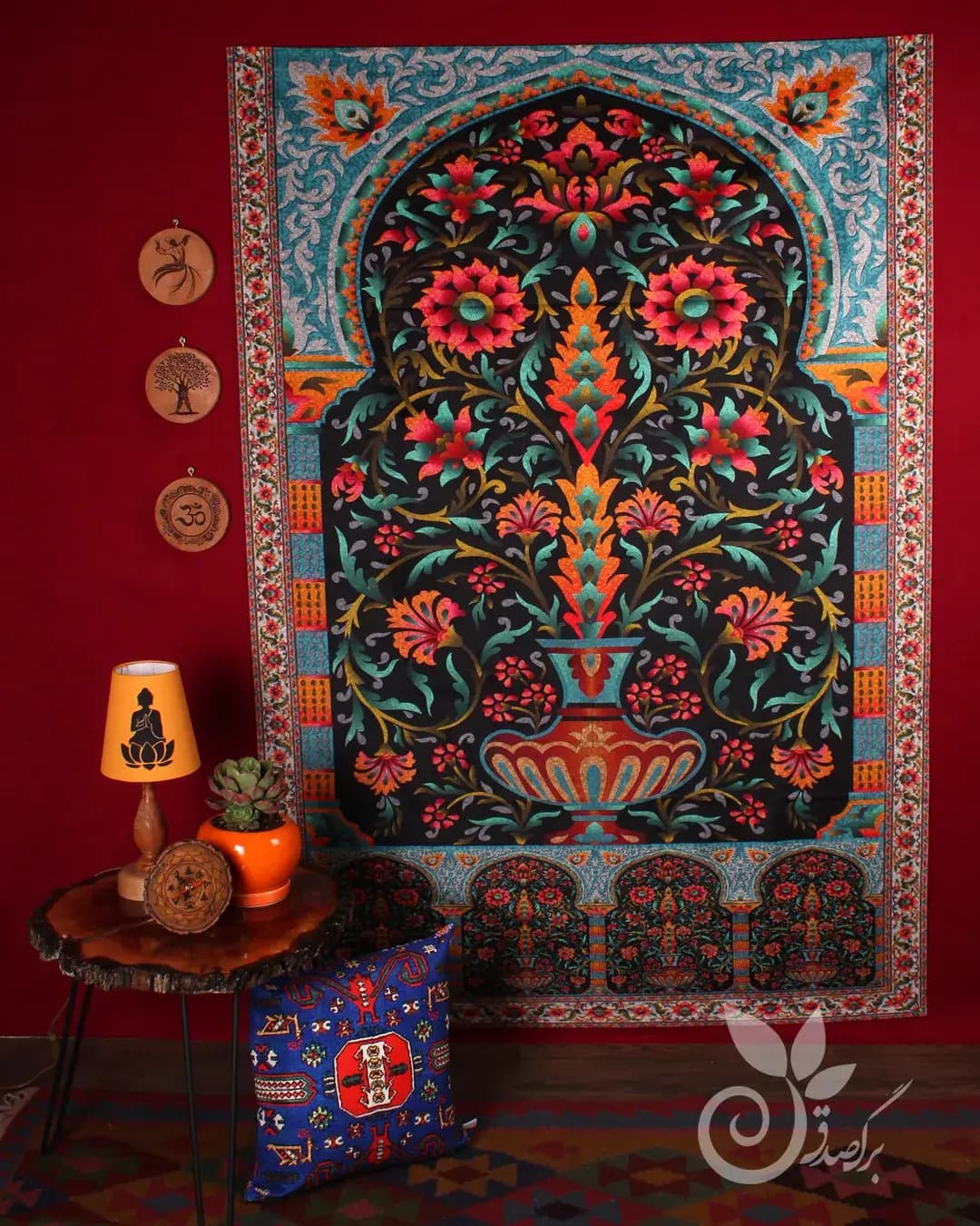 کوسن مخمل طرح سنتی کد 46 — تصویر ۳