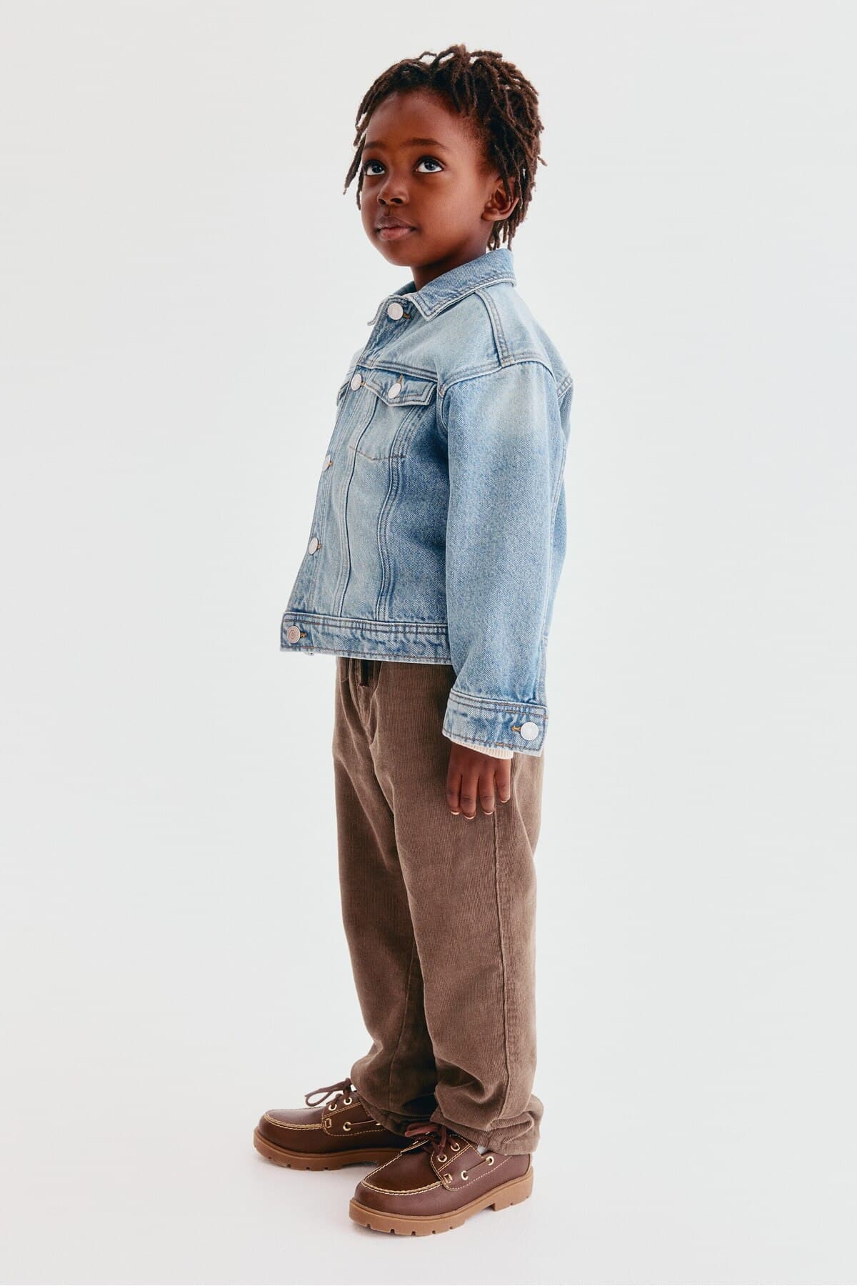 شلوار اچ اند ام پسرانه قهوه ای بافتنی فاق نرمال Fitted/فیت | H&M 1303744 BD — تصویر ۴