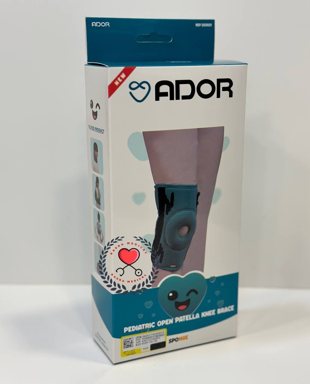 زانوبند کشکک باز آتل دار کودک آدور Ador کد 350021 — تصویر ۶