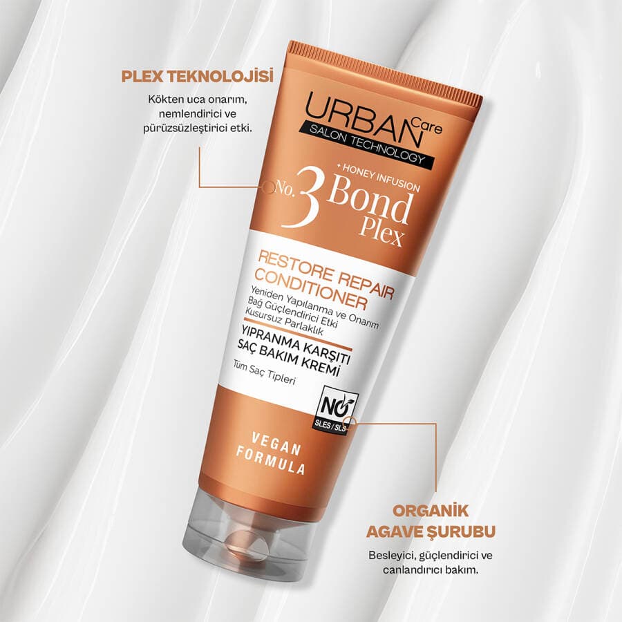 نرمکننده ترمیمکننده مو شماره ۳ اوربان کر Urban Care مدل Bond Plex حجم 250 میلیلیتر — تصویر ۳