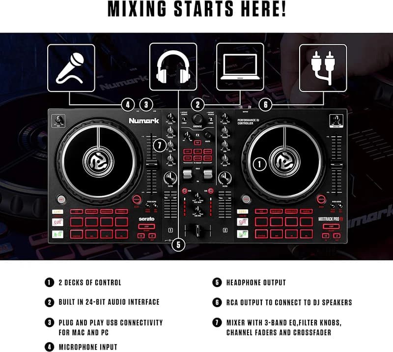 دی جی کنترلر Numark MIXTRACK PRO FX — تصویر ۱۰