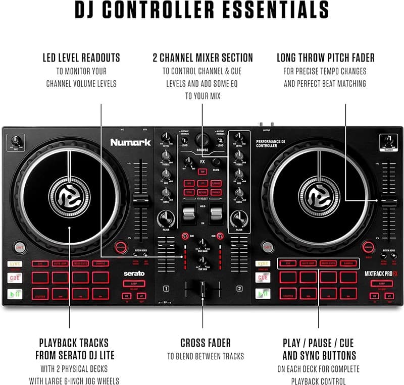 دی جی کنترلر Numark MIXTRACK PRO FX — تصویر ۷