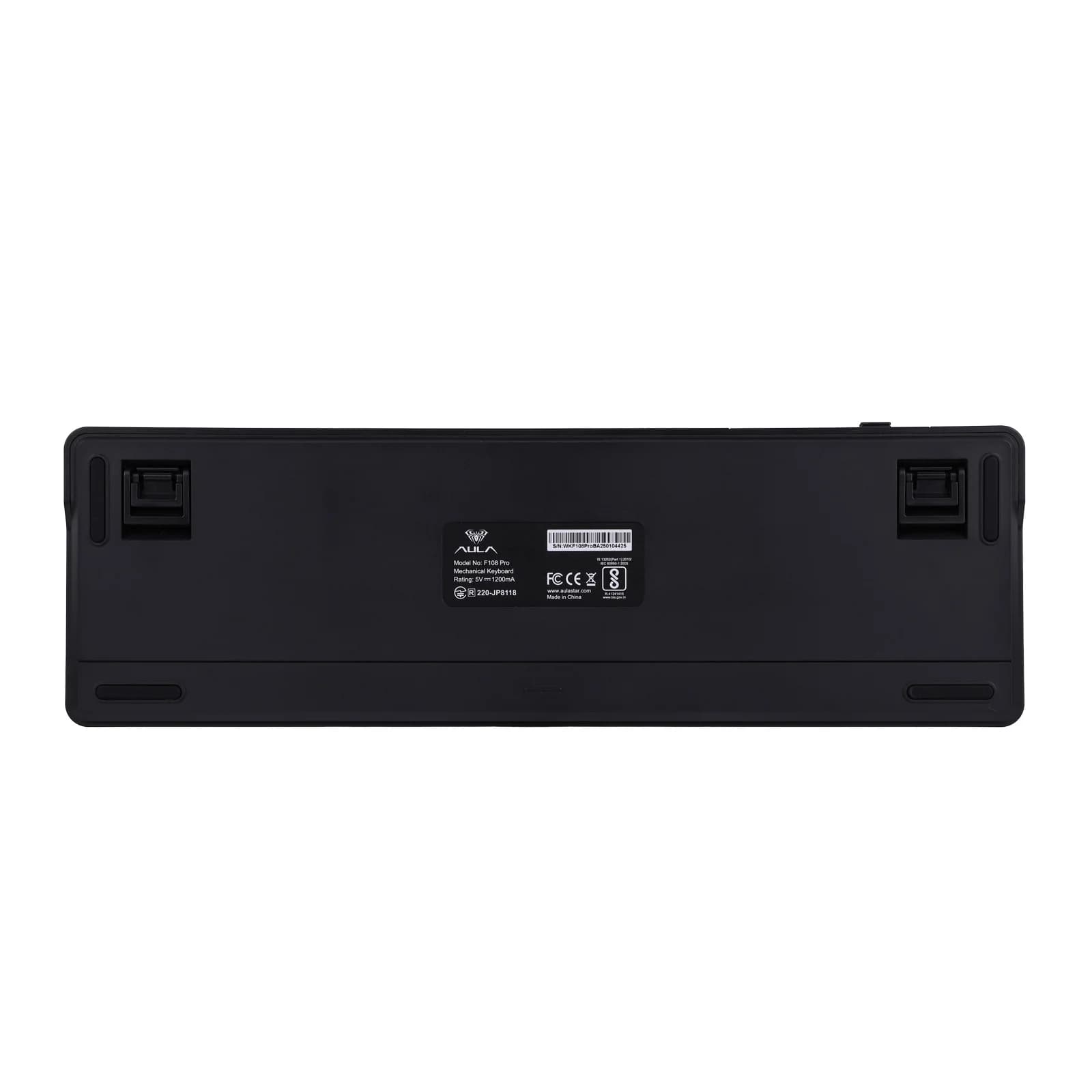 کیبورد بی سیم گیمینگ AULA F108 PRO BLACK GRADIENT GRAY WOOD SWITCH V3 — تصویر ۴