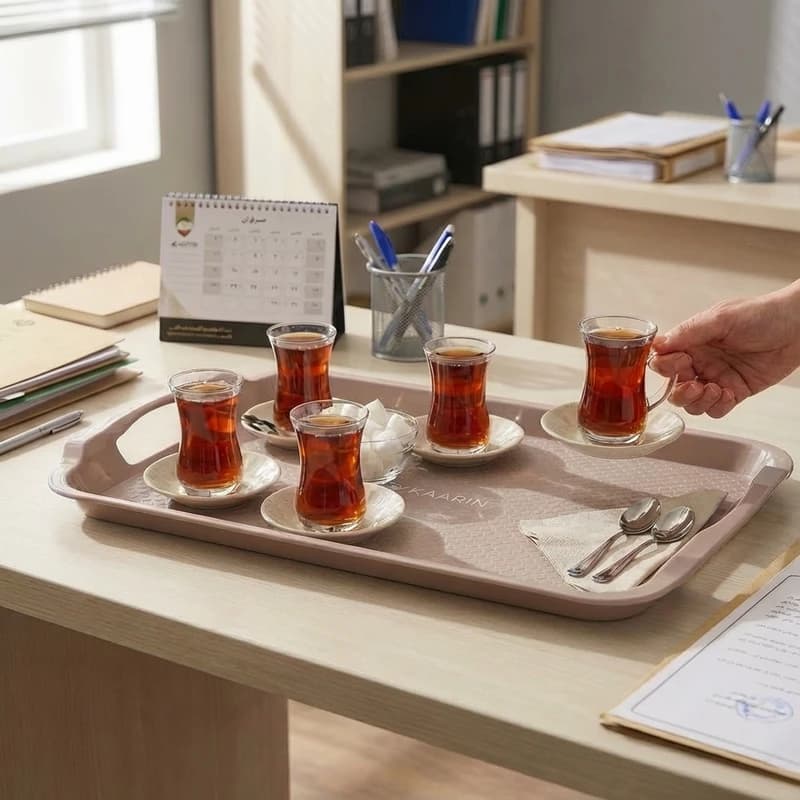 سینی دسته دار کارین مدل دنیز کد 02 سایز 45 *30 سانتی متری — تصویر ۲
