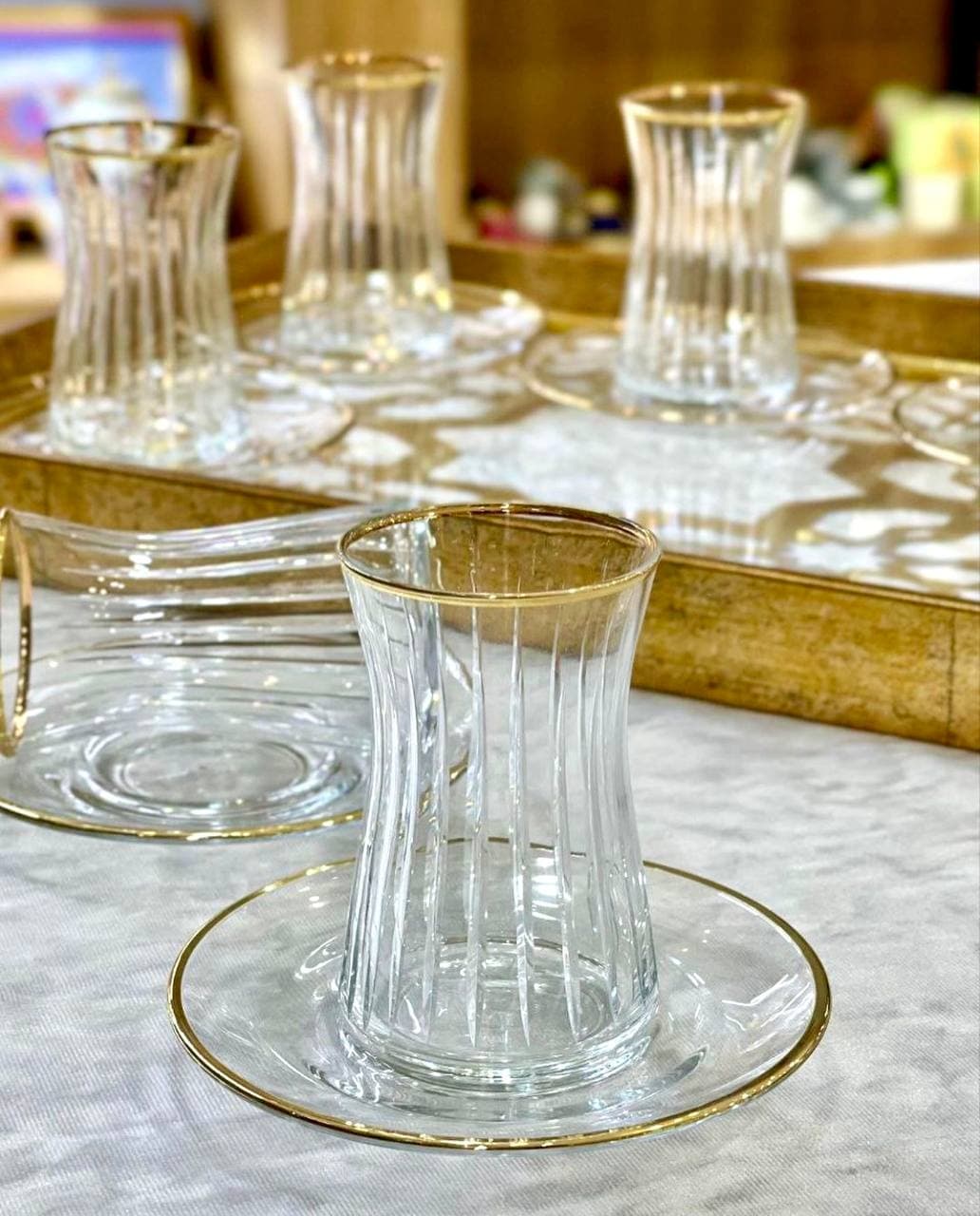 ست چای خوری لب طلایی پاشاباغچه DNZ-ART-0345 — تصویر ۳