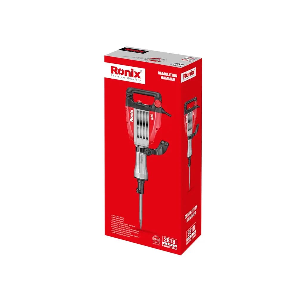 چکش تخریب برقی 18 کیلویی 55 ژول سری تاپ لاین مدل 2818 رونیکس — تصویر ۷
