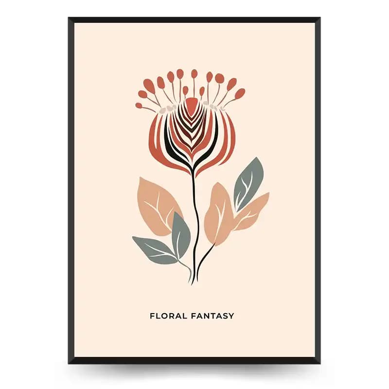تابلو دکوراتیو بوهو بوتانیکال طرح Floral Fantasy کد 2