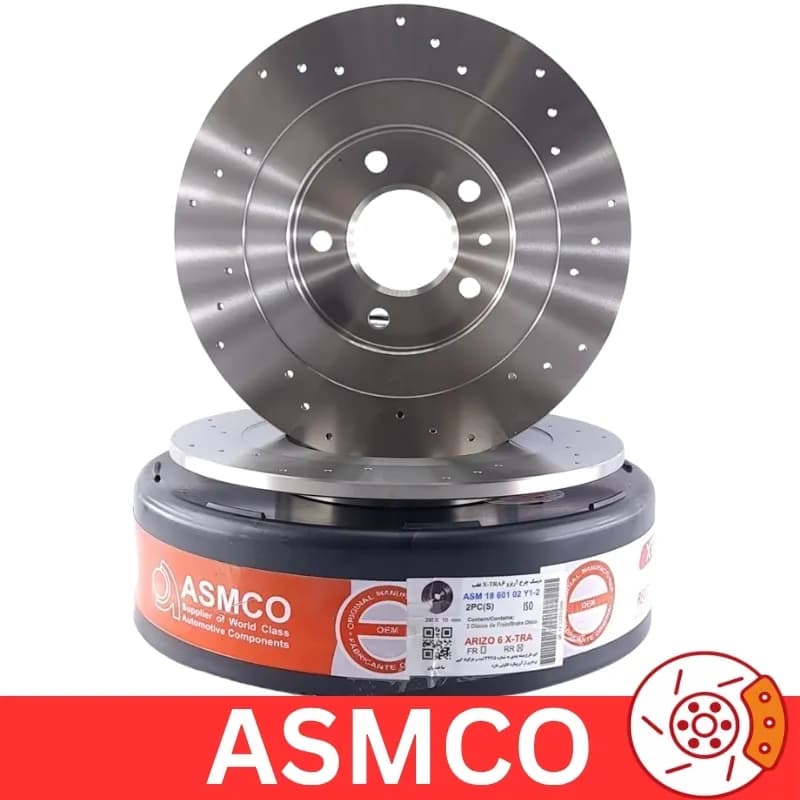 دیسک چرخ جلو چری تیگو 5 سوراخ دار برند آسمکو ASMCO