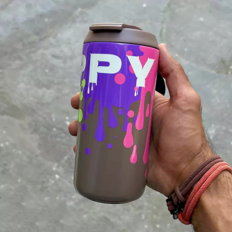 تراول ماگ آبرنگی happy — تصویر ۵