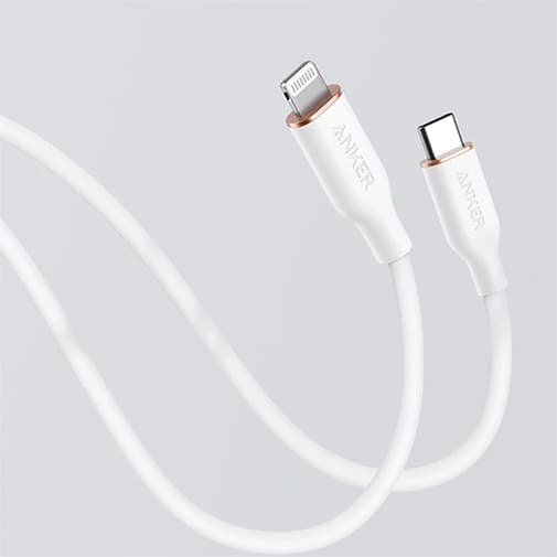 کابل تبدیل USB-C به لایتنینگ انکر Power Line III Flow A8663 طول 1.8 متر — تصویر ۲