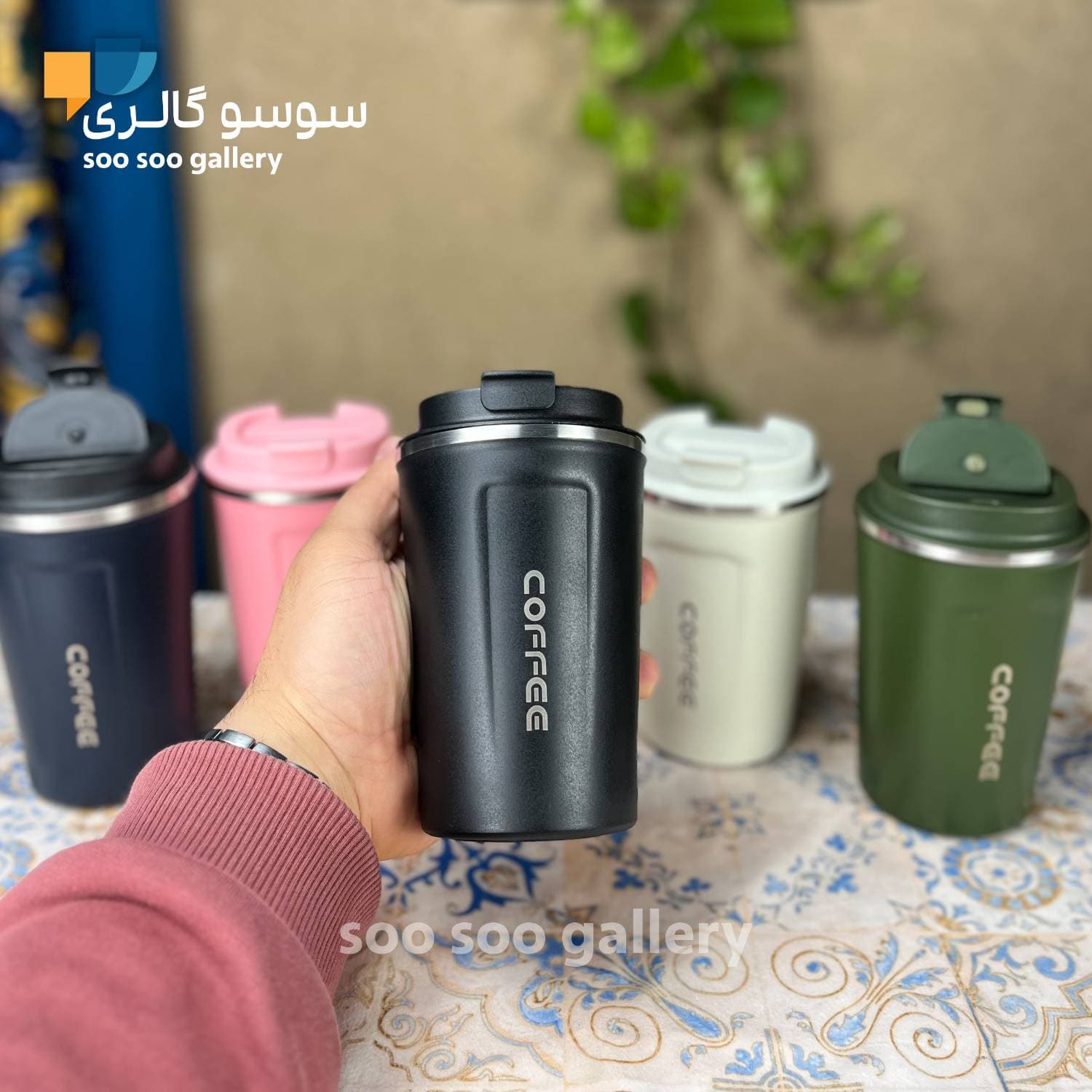 تراول ماگ درجه دار طرح کافی حجم 380 میلی لیتر — تصویر ۸