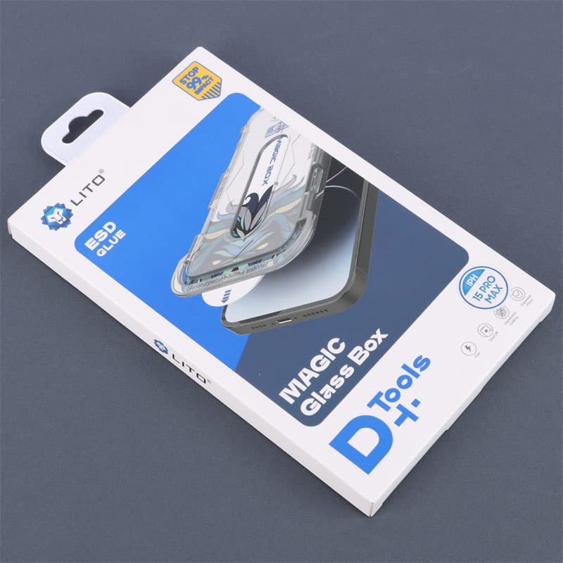 گلس شفاف لیتو سامسونگ S24 Ultra همراه با کیت نصب مدل D+ Tools Magic Glass Box — تصویر ۲