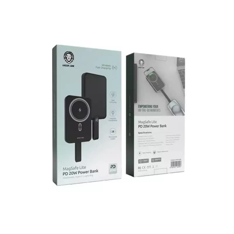 پاوربانک بی سیم گرین لاین مدل Green Lion MagSafe Lite Power Bank 10000mAh PD 20W اورجینال — تصویر ۲