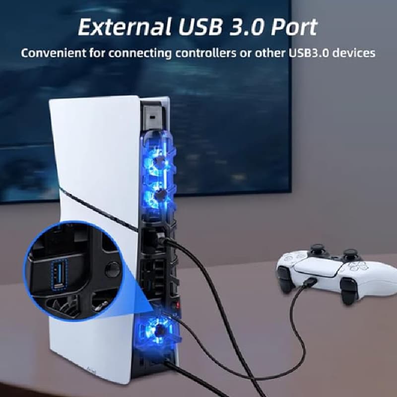 فن خنک کننده دابی Dobe TP5-3538S برای PS5 Slim – مشکی — تصویر ۷