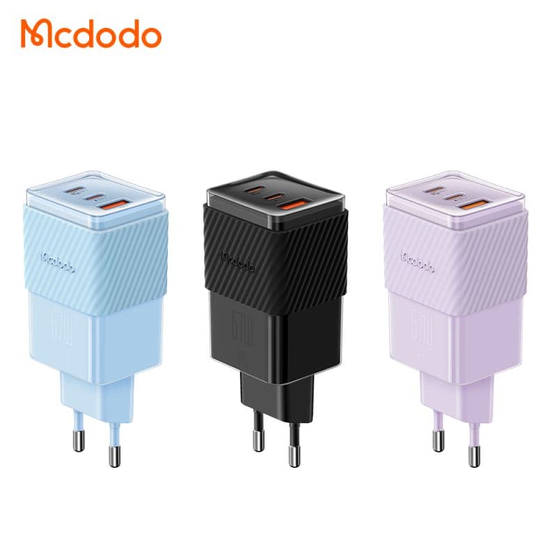 شارژر آداپتور دیواری مینی 3 پورت 67 وات مک دودو MCDODO CH-1501 — تصویر ۷