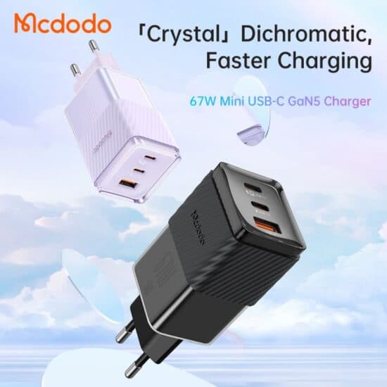شارژر آداپتور دیواری مینی 3 پورت 67 وات مک دودو MCDODO CH-1501 — تصویر ۶