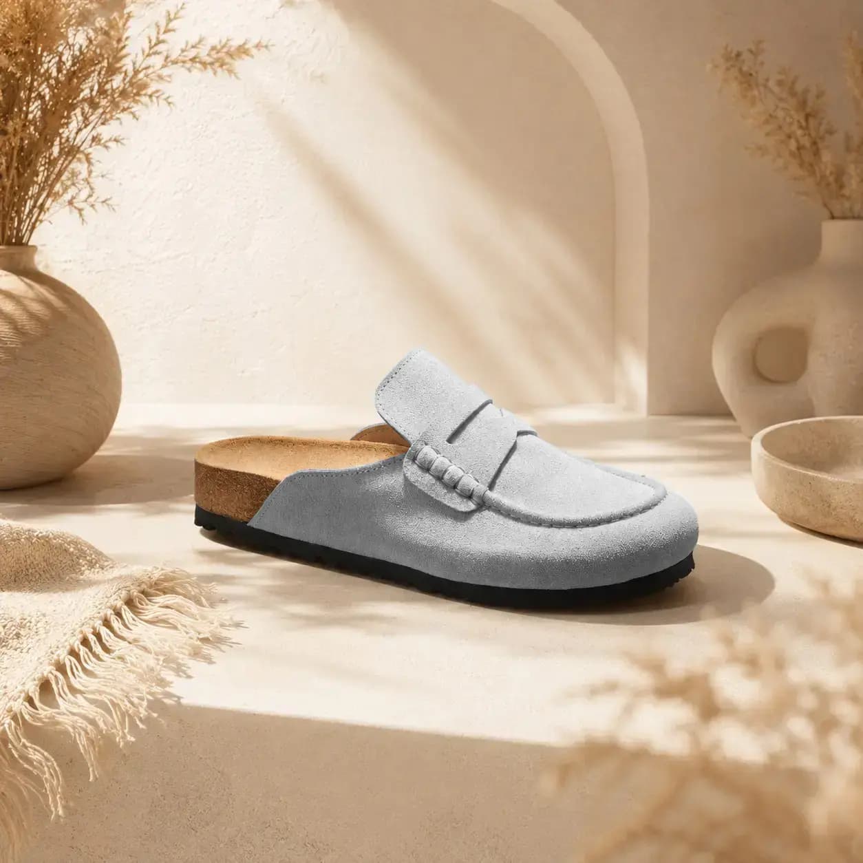 صندل جلوبسته pull & bear آبی کد 2391 — تصویر ۵