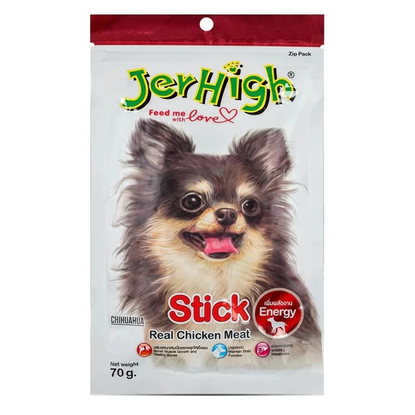 تشویقی سگ جرهای مرغ Jerhigh Stick وزن 70 گرم