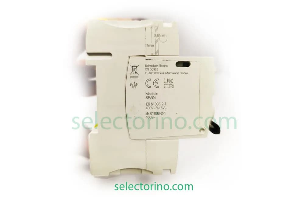 محافظ جان سه فاز 63 آمپر 30 میلی آمپر A9R41463 Schneider اشنایدر — تصویر ۲