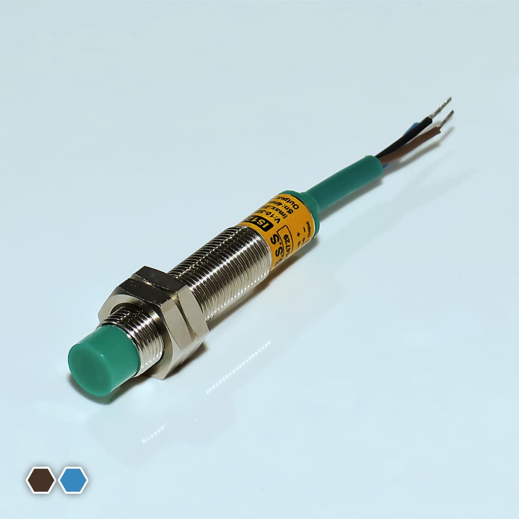 سنسور القایی تبریز سنسور، DC-NC، قطر 12، چهارپین، فاصله تشخیص 4mm، کد IS1204-CD