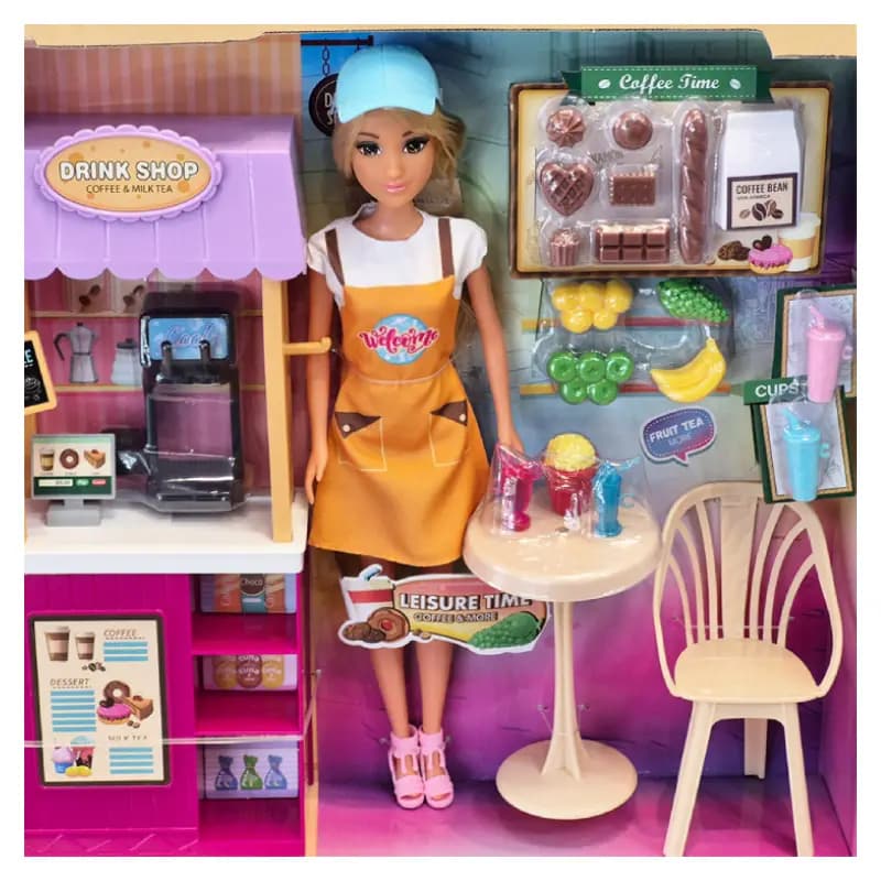 عروسک باربی فروشنده Anlily مدل Drink shop کد 616980 — تصویر ۴