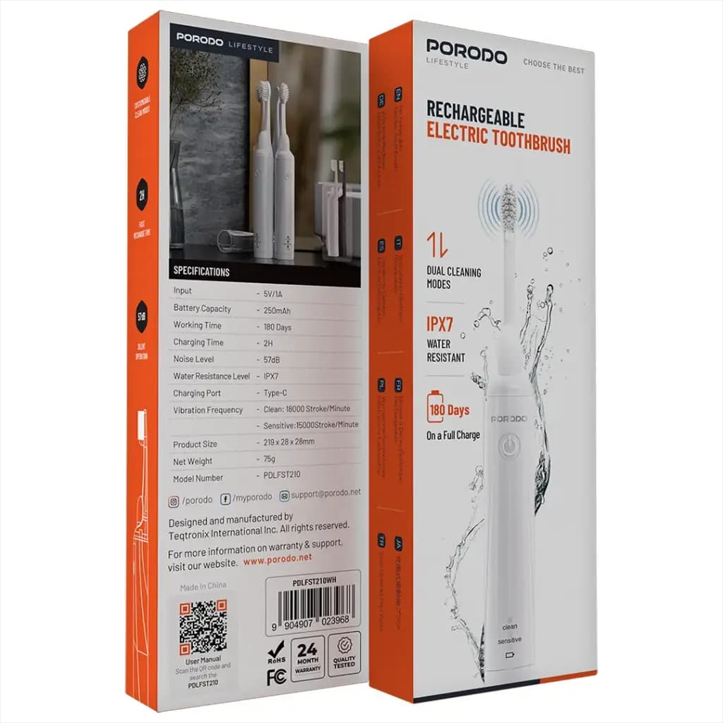 مسواک برقی پرودو مدل Rechargeable Electric Toothbrush PDLFST210 — تصویر ۵
