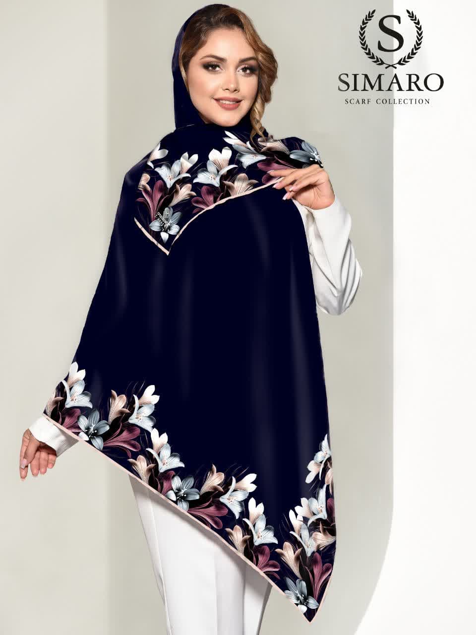 روسری حریر کرپ 110 سیمارو P3465