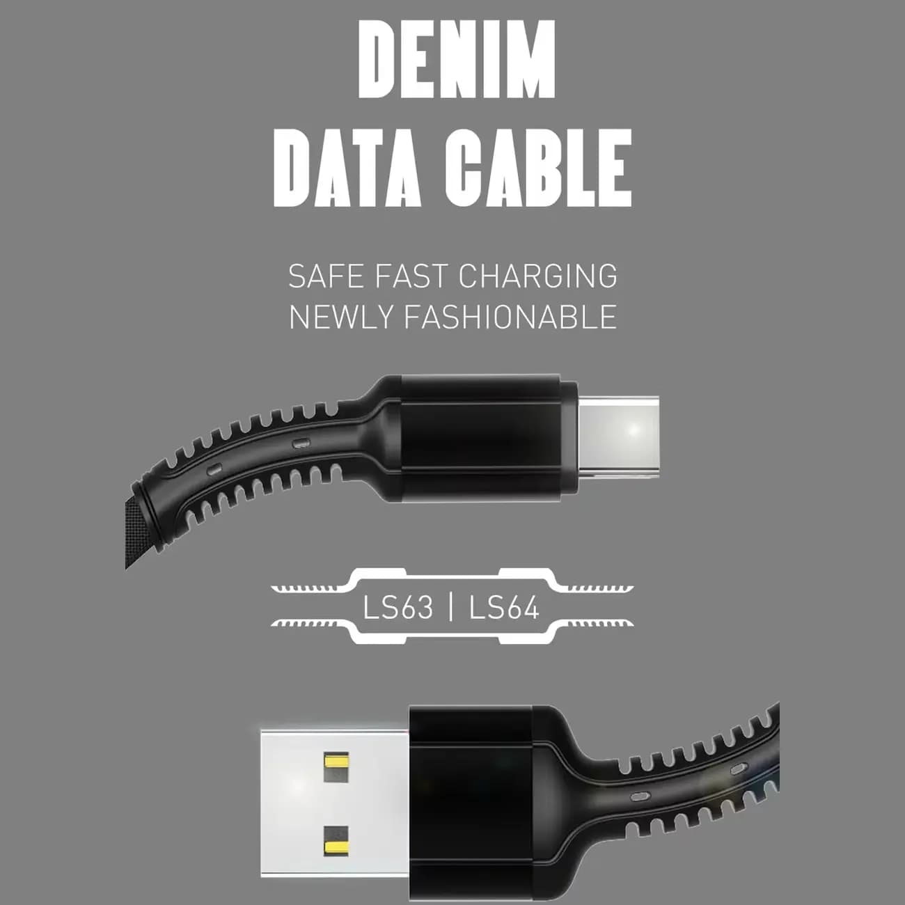 کابل الدینیو LDNIO LS63 Toughness USB کد B21451 — تصویر ۳
