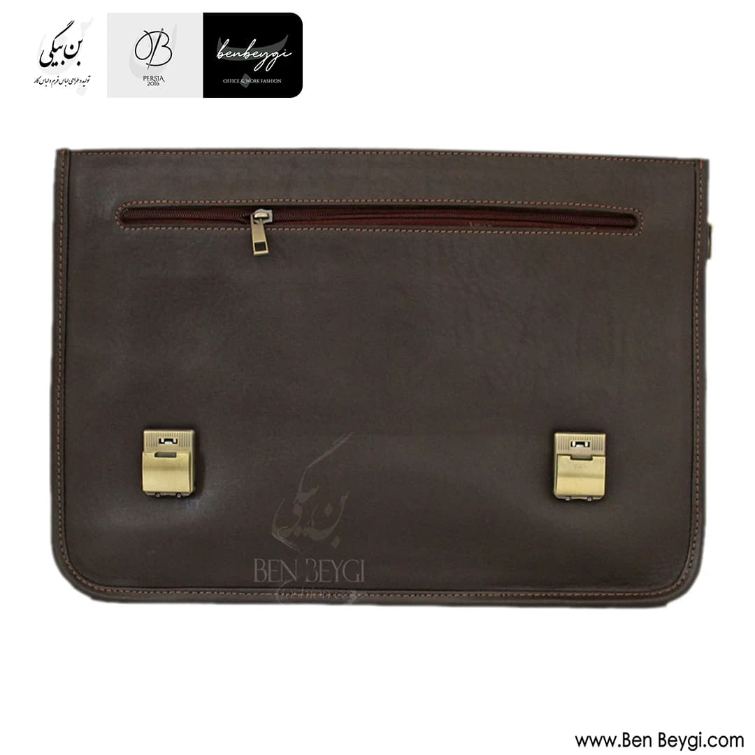 کیف دیپلمات چرمی قفل مخفی کد FA-LB419-32887 — تصویر ۲