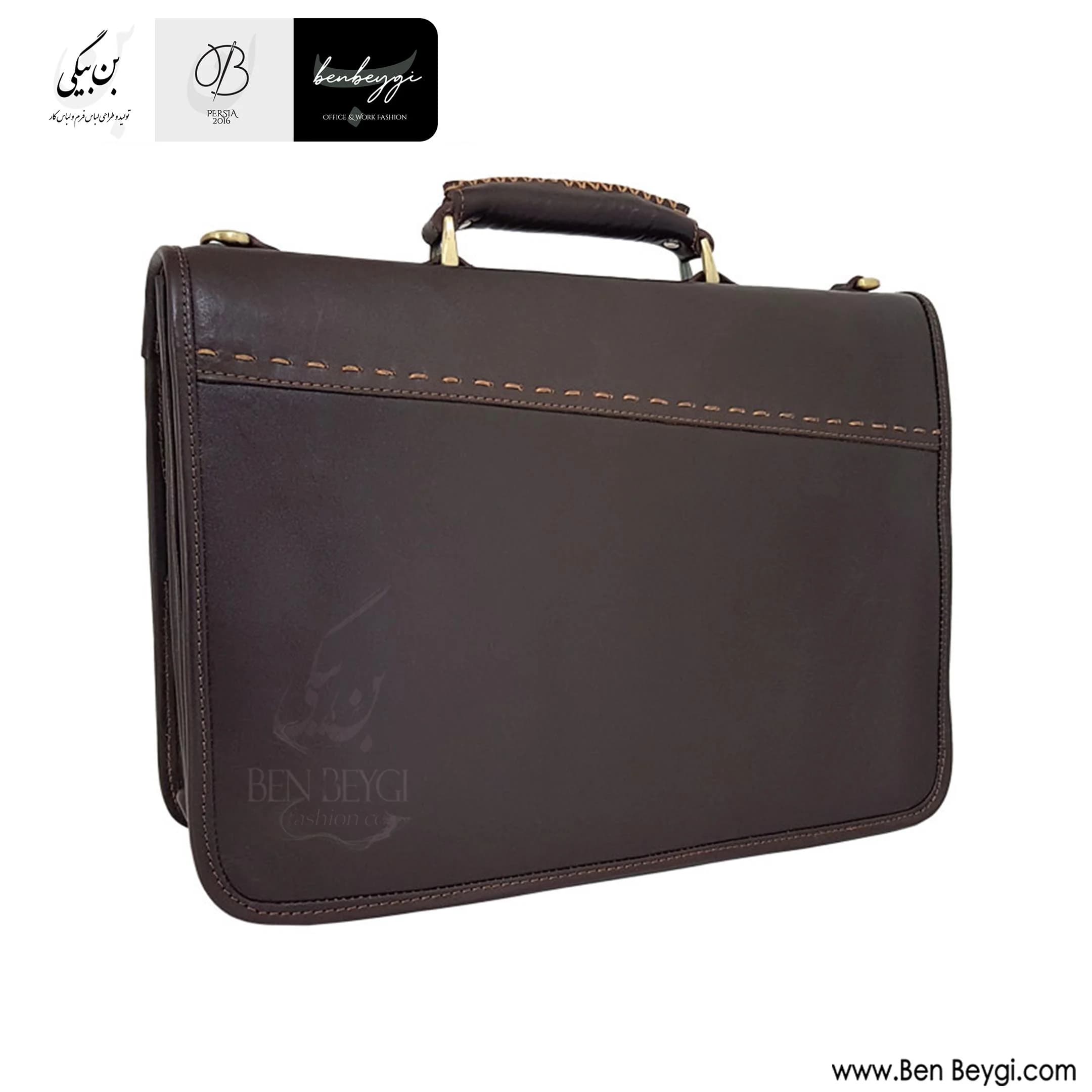 کیف دیپلمات چرمی قفل مخفی کد FA-LB414-32877 — تصویر ۵