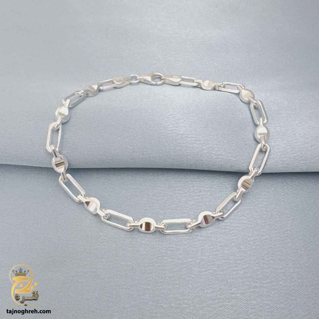 دستبند نقره ایتالیایی مردانه دیپلمات مدل BSM B77