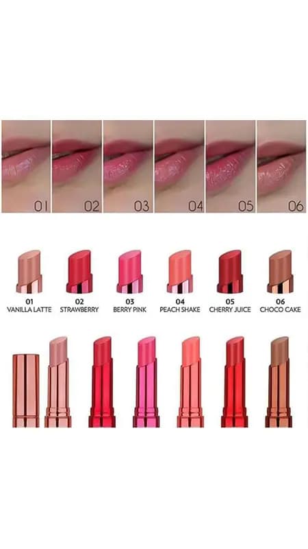 لیپ بالم و تینت لب گلو کیس گلدن رز مدل GLOW KISS – شماره 01 (رنگ VANILLA LATTE) — تصویر ۳