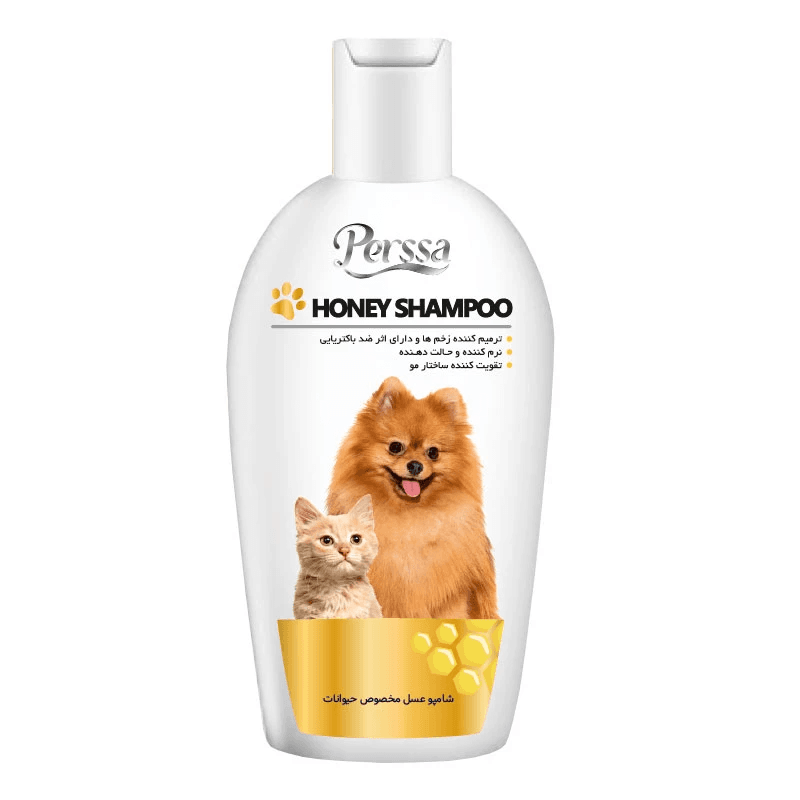 شامپو سگ و گربه پرسا مدل عسل Honey وزن 500 گرم