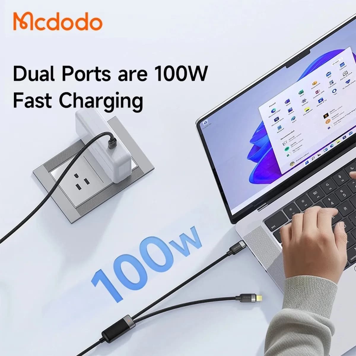 کابل دو سر Type-C مک دودو Mcdodo CA-678 توان 100 وات طول 1.5 متر — تصویر ۵