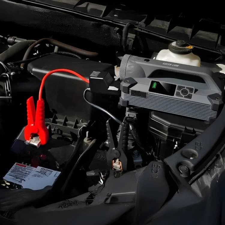 پاوربانک 24000 و کمپرسور باد و جامپ استارتر خودرو گرین لاین Green Lion JX66 Jump Starter GNJX66JSTGY — تصویر ۶
