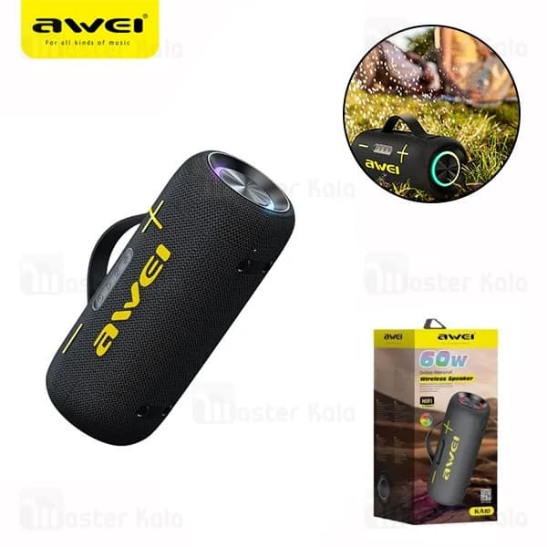 اسپیکر بلوتوث اوی Awei KA10 توان 60 وات رم و فلش خور — تصویر ۸