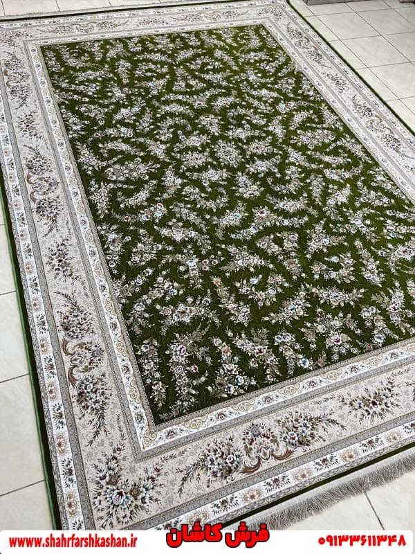 فرش سبز 1500 شانه تراکم 4500 طرح کژال