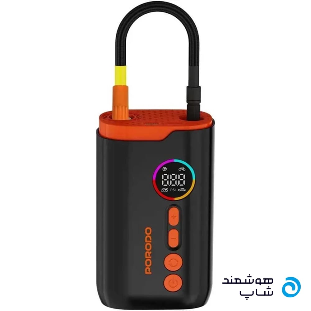 کمپرسور باد شارژی پرودو Porodo PD-LFST181 فشار 150 PSI با چراغ قوه