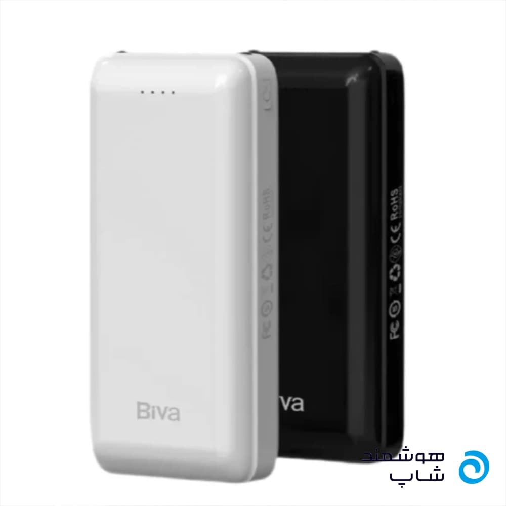 پاوربانک بیوا Biva BP-08 ظرفیت 20000 توان 22.5 وات با کابل متصل