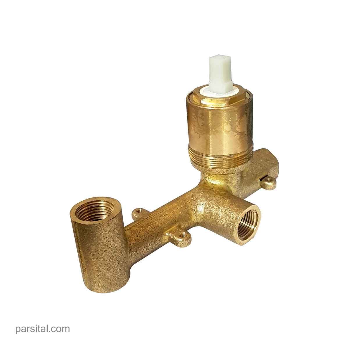 شیرمرکزی (بدنه) روشویی توکار کی دبلیو سی یونیورسال (آوا- زو- ورونا) — تصویر ۳
