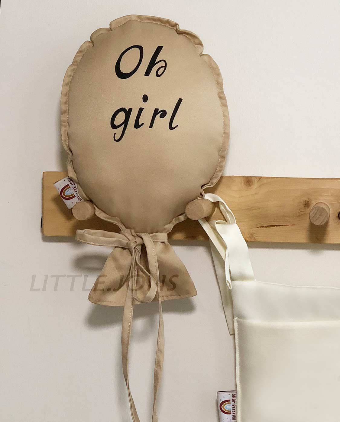 دیوارکوب بادکنک با فونت oh girl — تصویر ۴