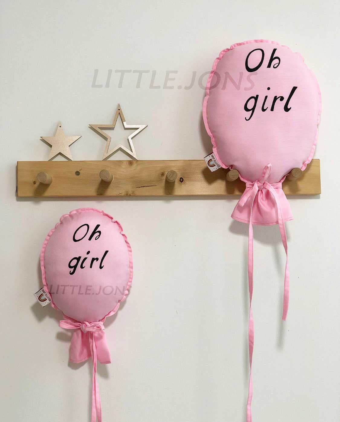 دیوارکوب بادکنک با فونت oh girl — تصویر ۲