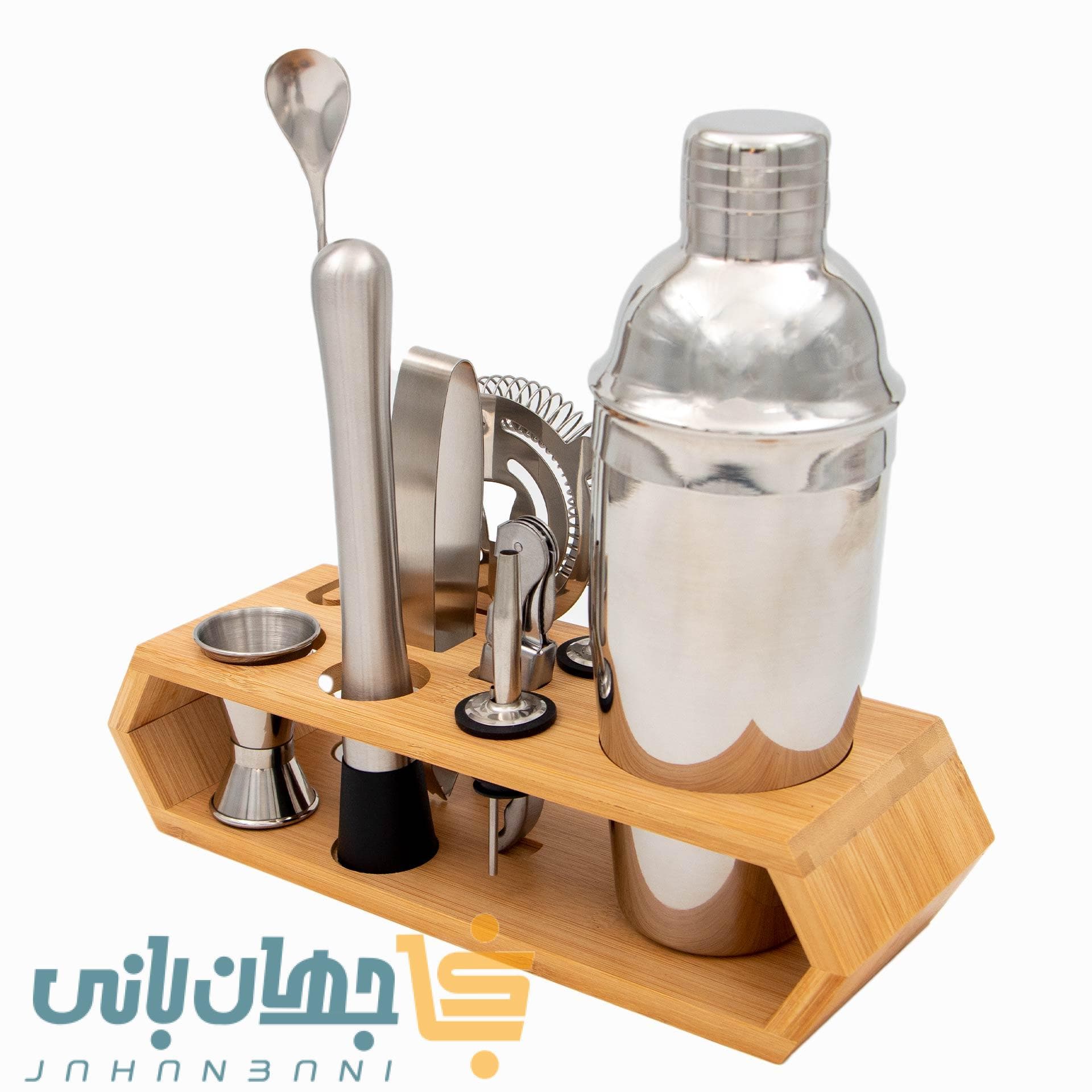ست بار سرد ۹ تکه استیل ششضلعی یونیک لایف مدل کوبلر — تصویر ۲